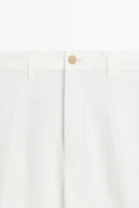 Pantalon straight lin et coton