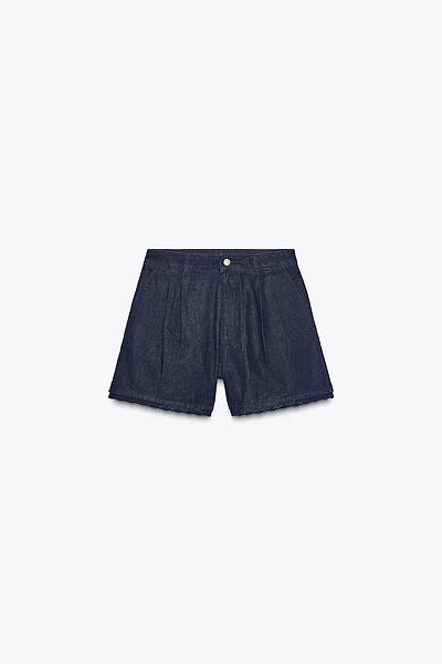 1975 LACE DENIM BERMUDA SHORTS