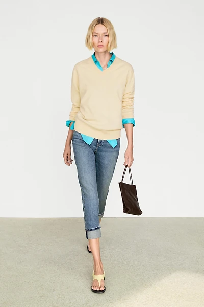 100% cashmere knit sweater