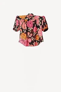 FLORAL SHOULDER PAD BLOUSE WILLY CHAVARRIA X ZARA