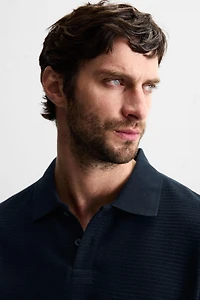 JACQUARD TEXTURED POLO SHIRT