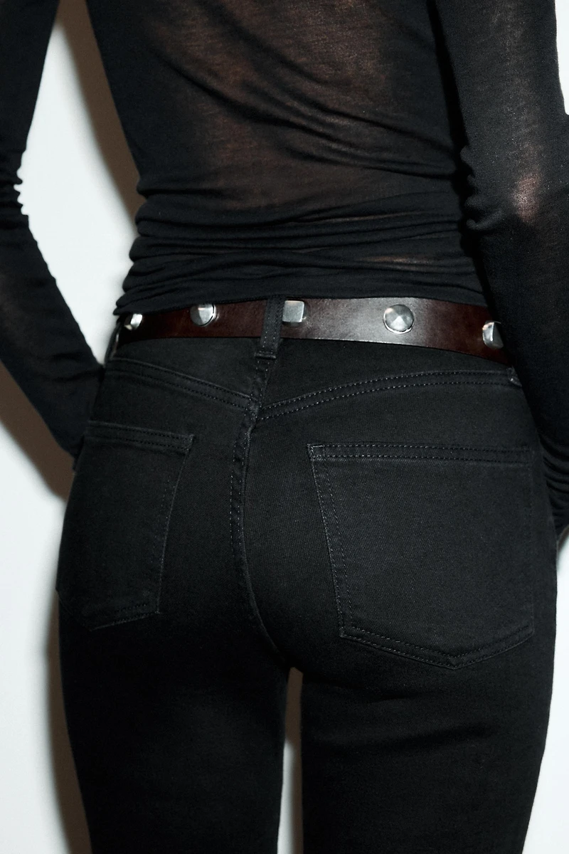 TRF HIGH-WAISTED CROPPED FLARE JEANS