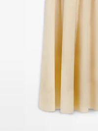 100% cotton midi dress with elasticated waist