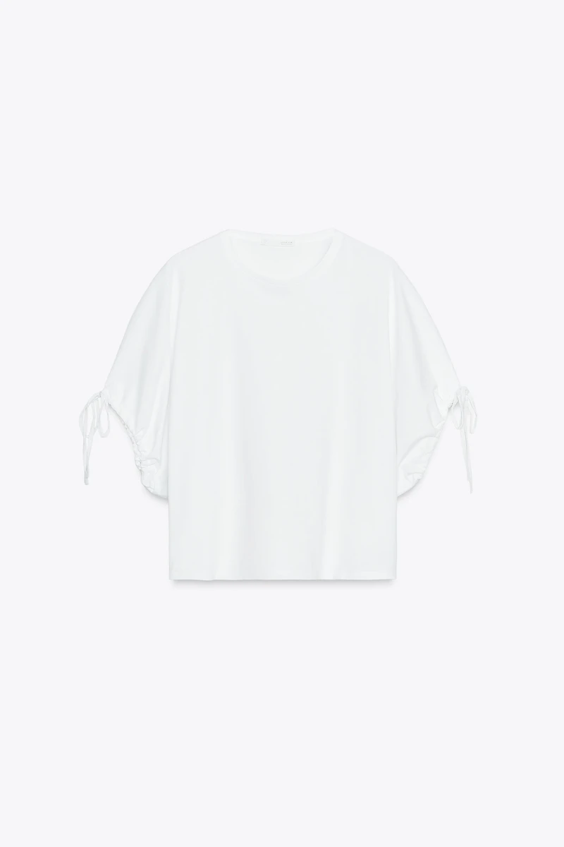COTTON T-SHIRT WITH TIES