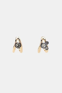 SPARKLY DOUBLE HOOP EARRINGS