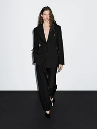 Blazer en crêpe deux boutons