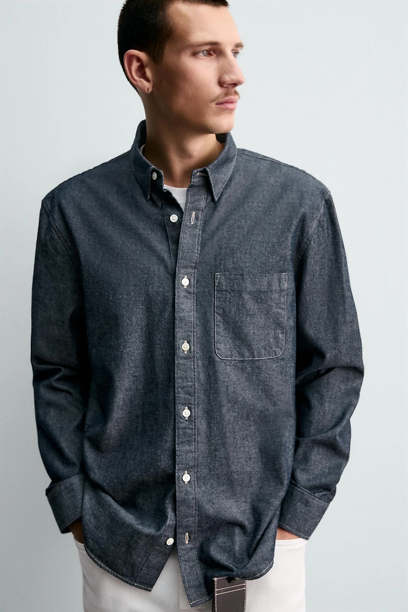 CHEMISE EN JEAN COUPE DÉCONTRACTÉE