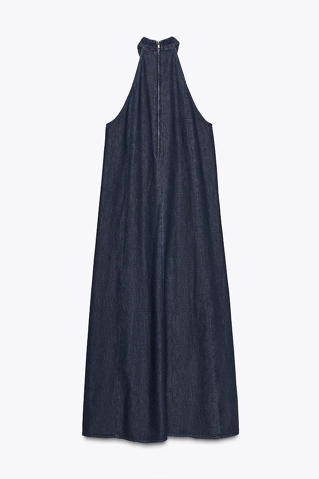 Zara TRF HALTER DENIM DRESS at Bayshore Shopping Centre in Ottawa, ON