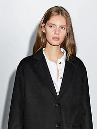 Long wool blend coat