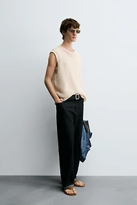 CROCHET TEXTURED T-SHIRT