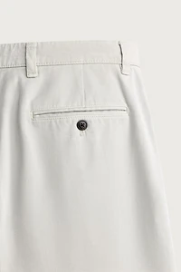 PLEATED STRAIGHT-FIT CHINO TROUSERS