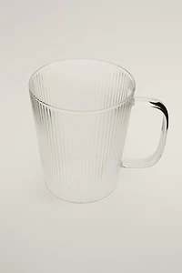 BOROSILICATE GLASS MUG WITH LINES