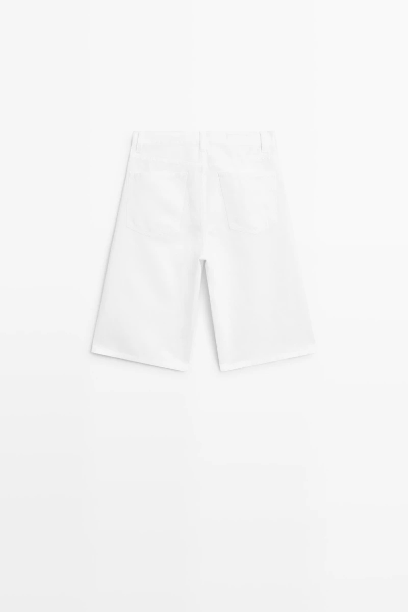 Bermuda en coton et lin