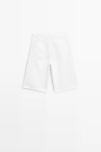 Bermuda en coton et lin