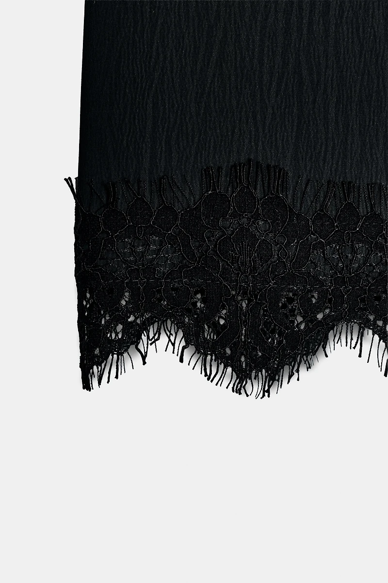 SKORT WITH LACE HEM