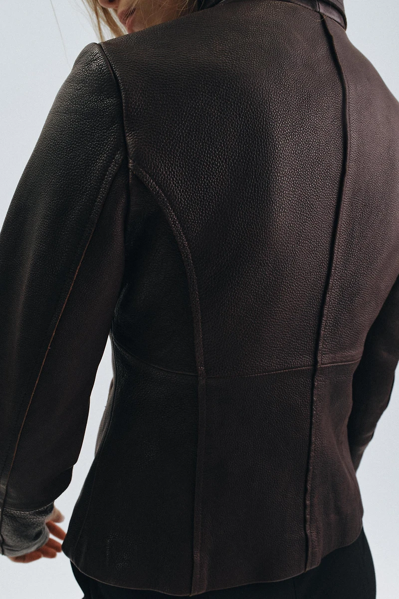 ZW COLLECTION LIMITED EDITION LEATHER TAILORED BLAZER