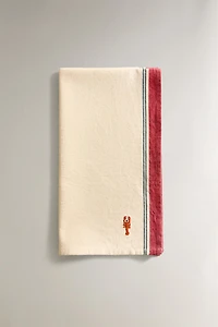 EMBROIDERED KITCHEN TOWEL WITH LOBSTER