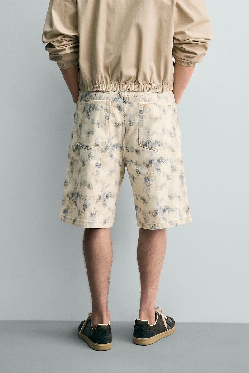 ABSTRACT PRINT RELAXED FIT SHORTS