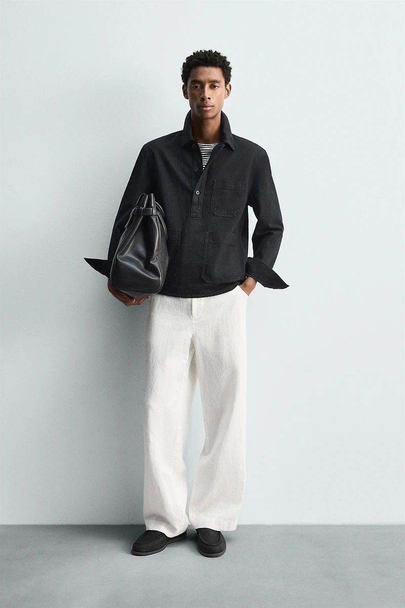 DENIM POLO SHIRT