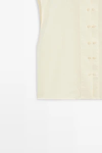 Flowing 100% linen shirt with button detail