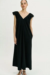 LONG PUFF SLEEVE DRESS