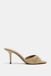 LEATHER HEELED SANDALS