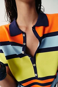 POLO EN MAILLE À RAYURES
