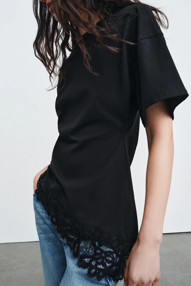 HEAVY COTTON LACE T-SHIRT