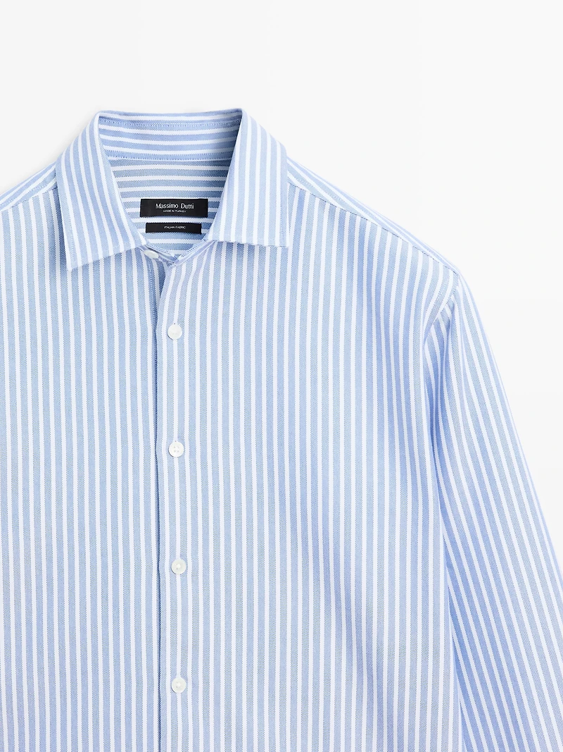 Regular-fit striped oxford shirt