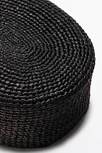 Raffia pillbox hat