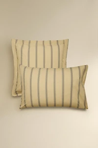 STRIPED PERCALE PILLOWCASE (300 THREAD COUNT)