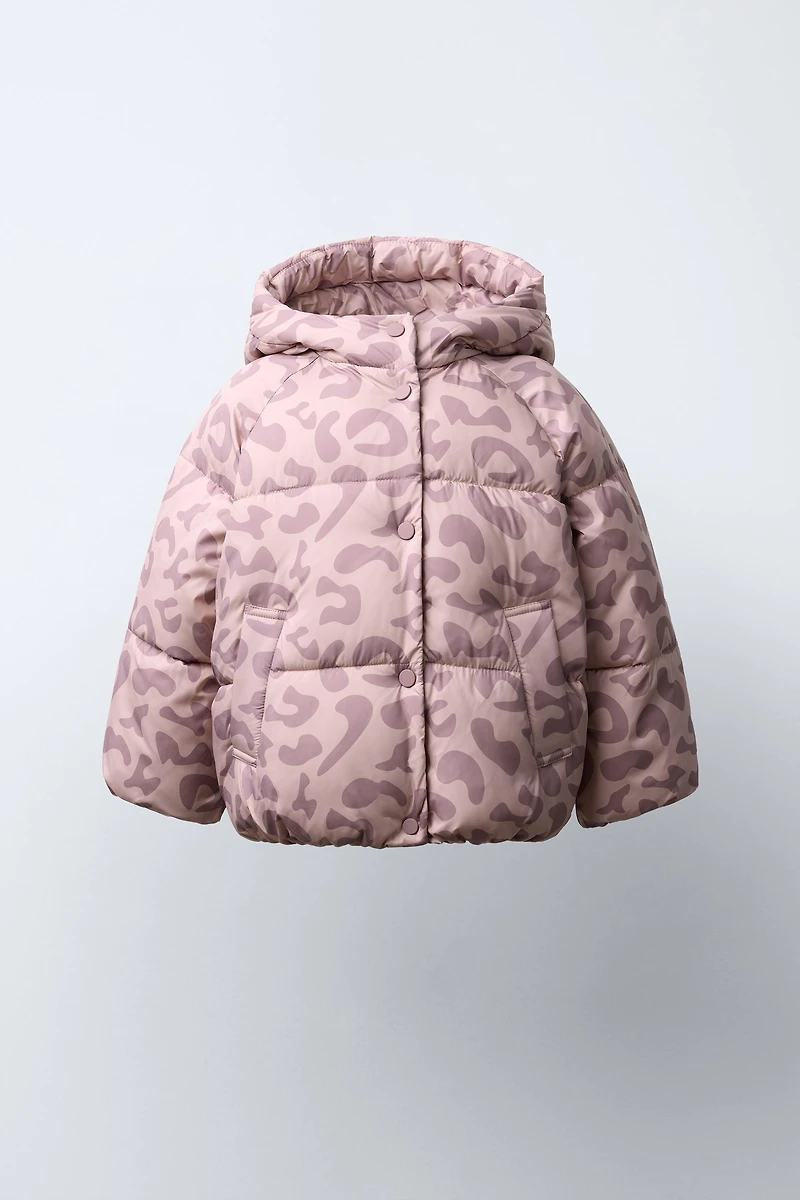 ANIMAL PRINT WATER REPELLENT COAT