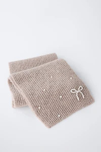 PEARLY KNIT SCARF