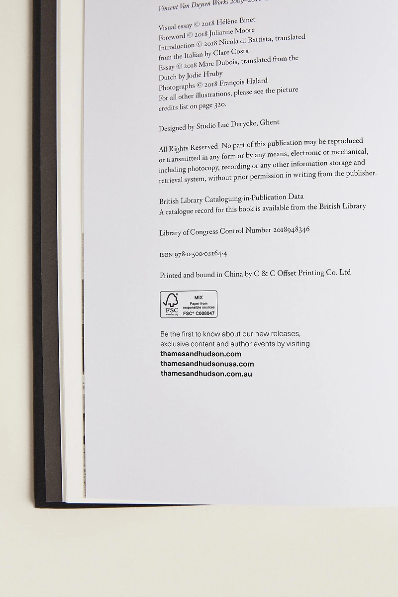 VINCENT VAN DUYSEN WORKS 2009-2018