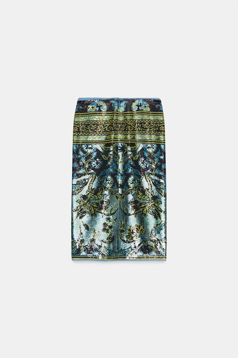 ZW COLLECTION LIMITED EDITION SEQUIN MIDI SKIRT
