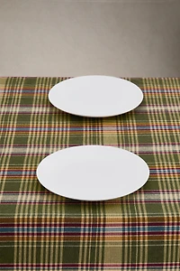 DYED THREAD CHECK TABLECLOTH