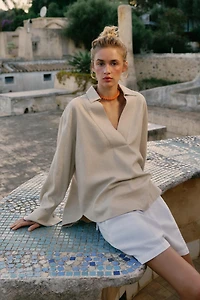 BLOUSE IMPRIMÉE À RAYURES