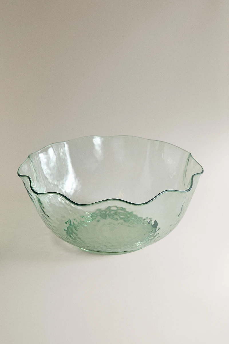 HAMMERED ACRYLIC SALAD BOWL