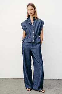PANTALON DROIT EN LIN