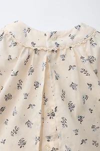 FLORAL PRINT BODYSUIT DRESS