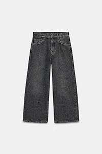 ZW COLLECTION MID-RISE STRIPED CULOTTE JEANS