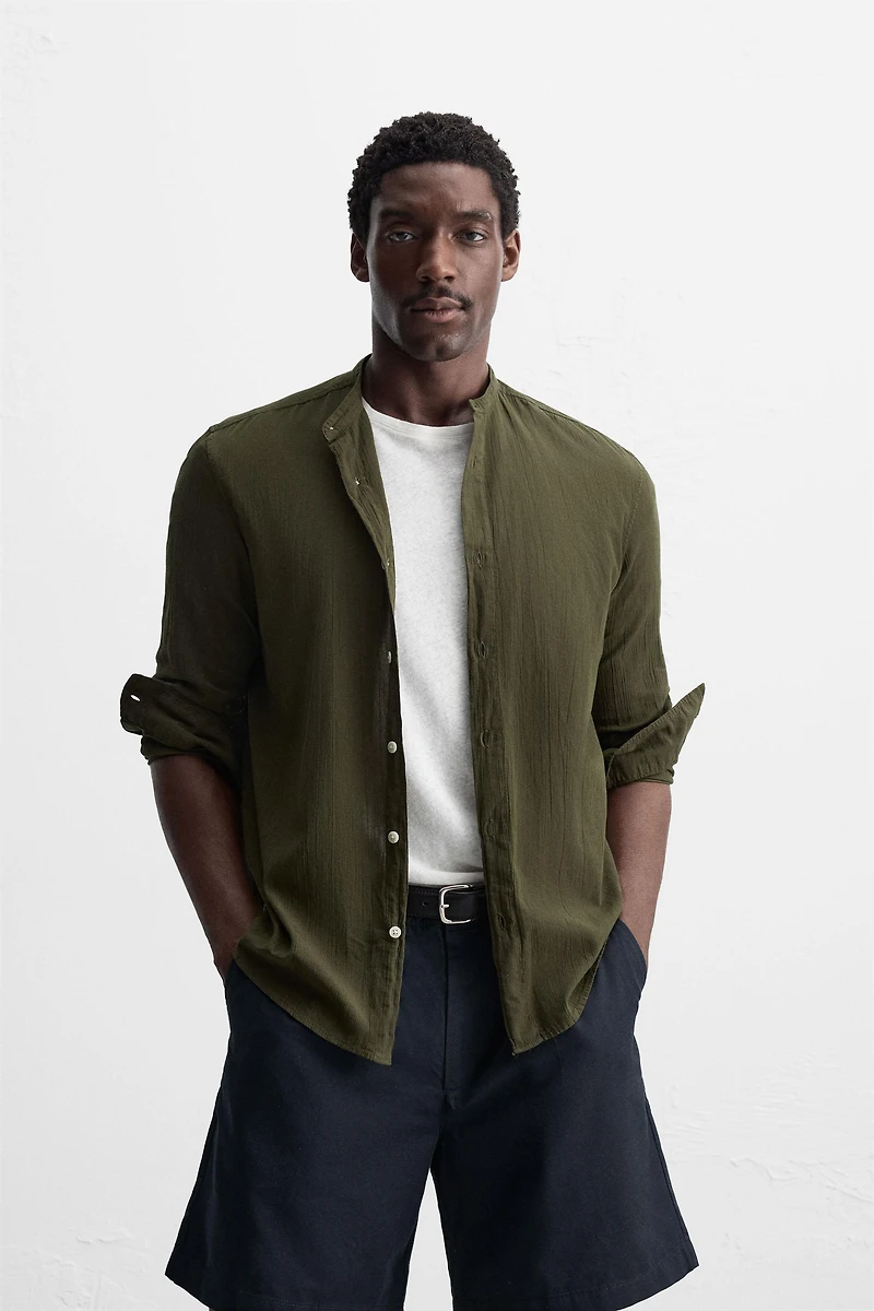 WRINKLED LOOK SHIRT