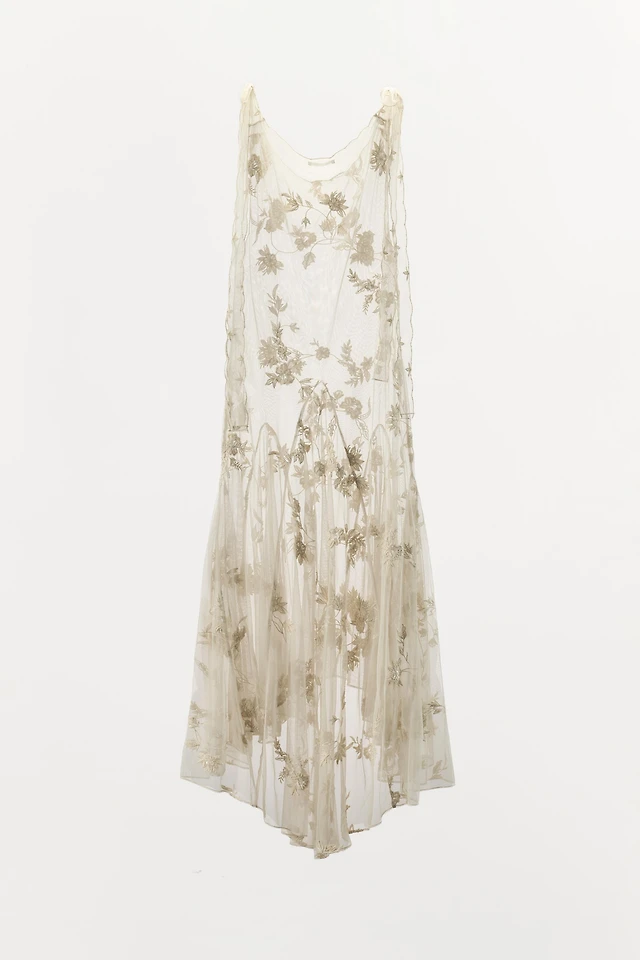 sheer embroidered dress zara Zara Mesh embroidered sheer dress