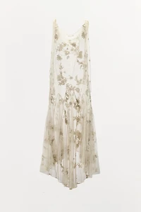 LIMITED EDITION EMBROIDERED FLORAL GEORGETTE DRESS