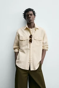CHEMISE REGULAR FIT EN COTON TEXTURÉ