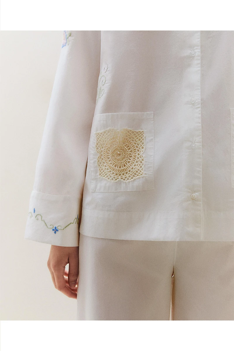 CHEMISE BRODÉE CROCHET