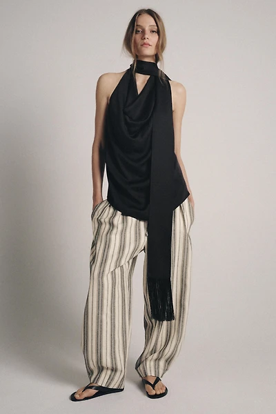 FRINGE SCARF HALTER TOP ZW COLLECTION