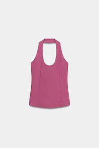 CREPE HALTER TOP