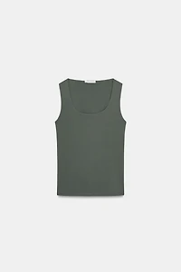 WIDE STRAP POLYAMIDE T-SHIRT
