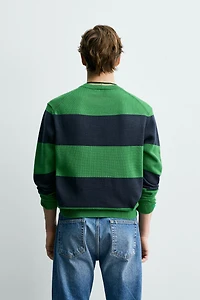 AARON LEVINE X ZARA STRIPED JACQUARD JUMPER